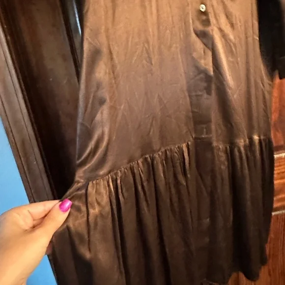 Rails Elegant Long Sleeve Brown Dress